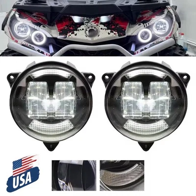 for Can Am Outlander 1000 570 650 850 2018-22 LED Headlights with DRL Assembly  - Image 1 of 4