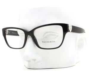 Tiffany Eyeglasses Glasses TF 2245 8001 Gloss Black Silver Logo 54-16-140 w/case - Picture 1 of 11