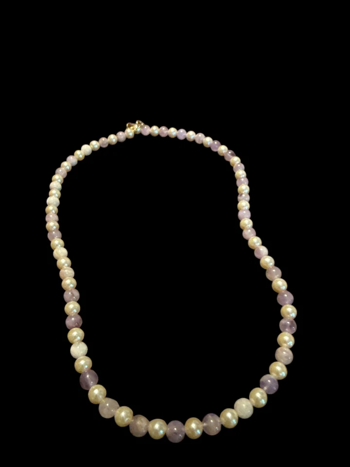 Amethyst Pearl Beaded Necklace - Image 1 of 1