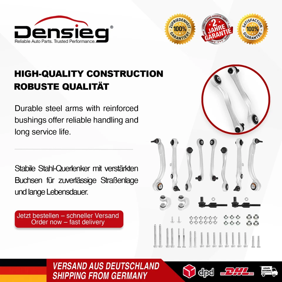 Densieg Wishbone Set 8D0498998 for A4 B5 & A6 C5, VW Passat 3B, Skoda Superb - Image 1 of 4