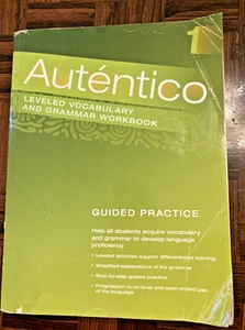 AUTENTICO 2018 LEVELED VOCAB AND GRAMMAR WORKBOOK LEVEL 1 - Paperback - GOOD - Imagen 1 de 9