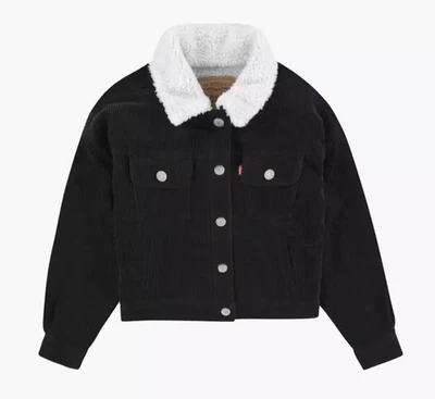 Мешковатая вельветовая куртка дальнобойщика Levis для девочек размер большой черный - Изображение 1 из 4