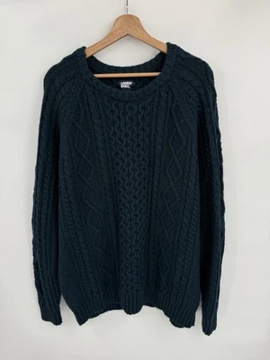 Suéter Lands End Para Hombre XL Pescador Tejido con Cable Pullover Grueso Mezcla de Lana Foto 1 de 4