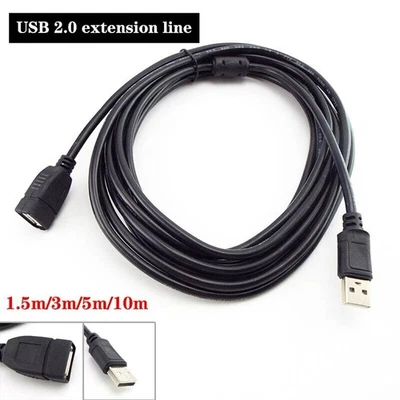 1.5/3/5/10M USB 2.0 Extension Cable Male To Female Data Cable Extender Cord Wire - Image 1 of 4