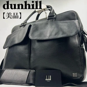 Maletín Bolso de Negocios Dunhill Aboritions Todo Cuero 2 Vías Negro Buen Estado - Imagen 1 de 15