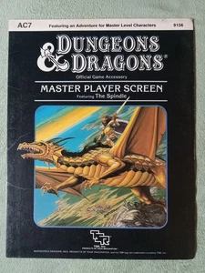 1985 TSR D&D DUNGEONS AND DRAGONS AC7 9156 MASTER PLAYER SCREEN GAME ACCESSORY - Picture 1 of 3