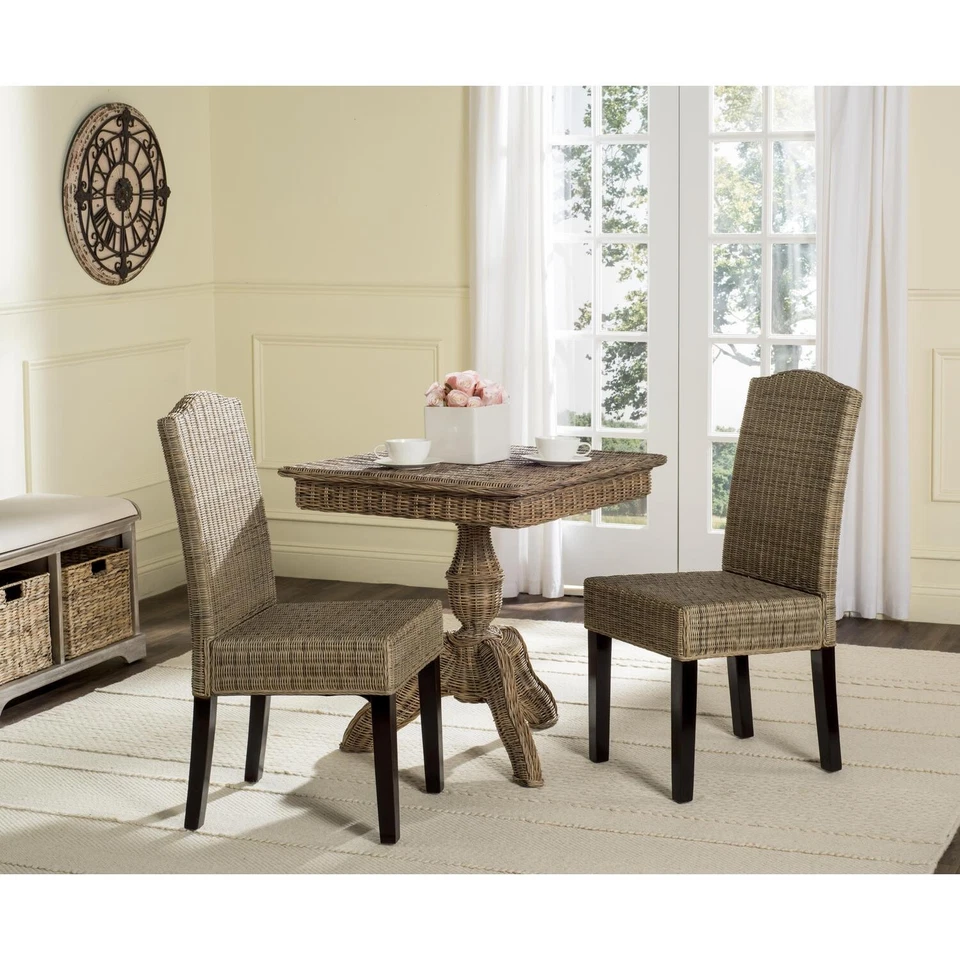 Safavieh Odette 19''H Wicker Dining Chair - Set of 2 Grey - Image 1 of 1
