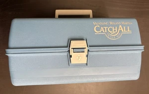 VTG 80’s Valvoline/Roland Martin Catch All Tackle Box Blue Good Condition Used - Picture 1 of 14
