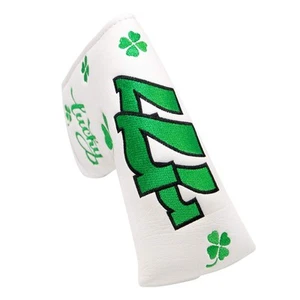 Lucky Green Clover Shamrock Golf Blade Putter Cover Headcover Club Protective... - Picture 1 of 9