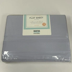 Martha Stewart Flat Sheet KING Size Light Purple 250 Thread Count - Picture 1 of 5