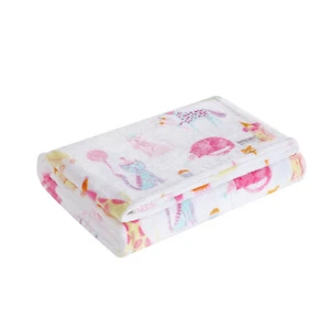 Laura Ashley Kids Print Plush-Fleece Throw Blanket - Picture 1 of 29