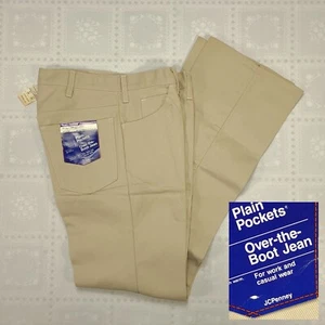 JC Penney Mens Vintage Jeans 34x33 Tag 33x33 Actual Over the Boot Cut NEW! #L36 - Picture 1 of 20