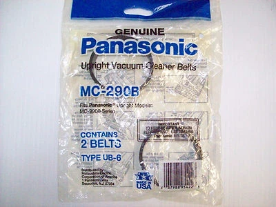 Genuine Panasonic MC-290B 2Belts- Made In USA-MC-9900 Series-UB-6-Kenmore 5286 - image 1 of 3