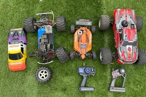 Lot Of 3 - EXCEED-RC Car, Hyper -HYPER SPORT + Traxxas T-Max + Rustler For Parts - Picture 1 of 7