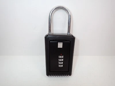 Large Hinged 4 Number Combination Lock Keybox Chained Door Key Safe Realtor - Image 1 of 4