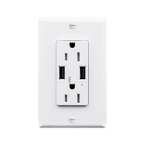 3.6A USB Wall Outlet TR Tamper Resistant Receptacle UL Home Safe Outlet White - Picture 1 of 13