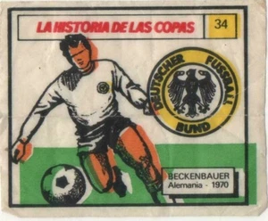 FRANZ BECKENBAUER ULTRA RARE OLD BUBBLE GUM CARD SOCCER WORLD CUP ARGENTINA 1982 - Imagen 1 de 2