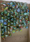 Mixed Lot Of 78 Marbles Vintage Clear Swirl & Cat Eye Toy Marbles Very Old