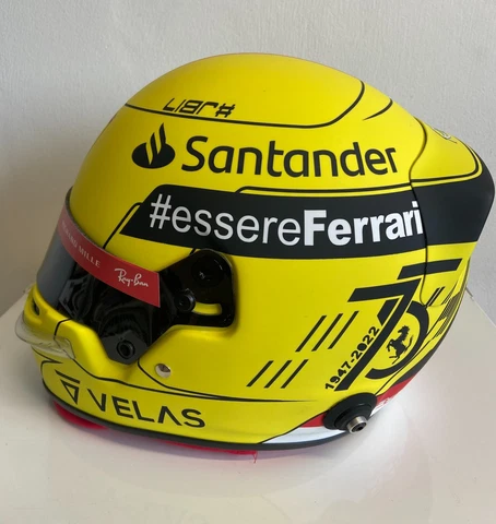 CHARLES LECLERC 75TH FERRARI ANIVERSARY 2022 HELMET SCALE 1/1 BRAND NEW REPLICA Cover