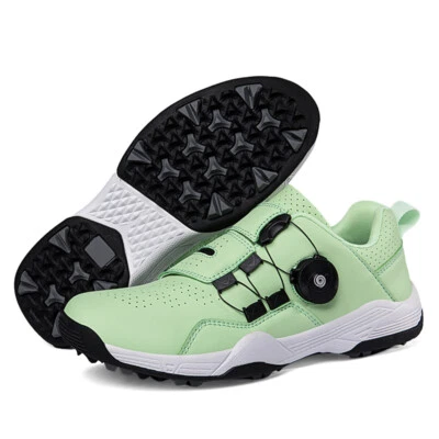 Women's Golf Shoes Outdoor Waterproof Jogging Golf Sneakers Mens Leather Shoes - Image 1 of 4