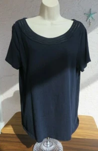 Talbot's Women's Black Short Sleeve Pullover Top Size X - Picture 1 of 6