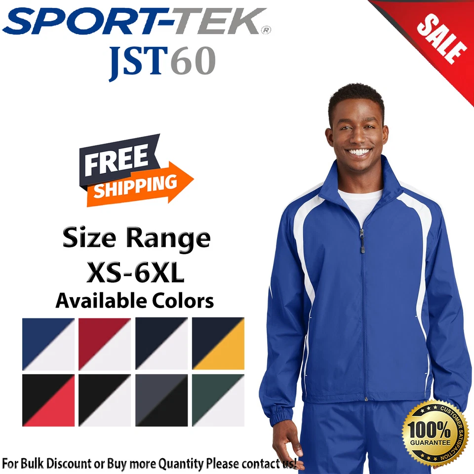 Chaqueta Sport-Tek JST60 Para Hombres Manga Larga Ligera Bloque de Color Raglán Elegante Foto 1 de 1