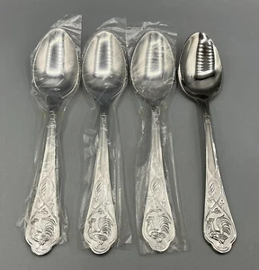 4 BRAND NEW Cambridge Rooster Pattern 8.25” in. Stainless Tablespoon Lot Set - Picture 1 of 5