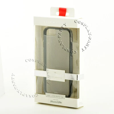 Funda Carcasa Mate Desnuda Resistente iPhone 6 / iPhone 6s Doble Capa - Negra Humo Foto 1 de 4