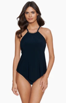 Magicsuit 6016062  'Halo Effect Angelika' Tankini Top Size 12 Black $134 - Image 1 of 4