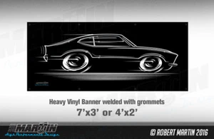 BIG BANNER Maverick Grabber 1970 1971 1972 V8 302 351 Ford 70 71 72 sign poster - Bild 1 von 24