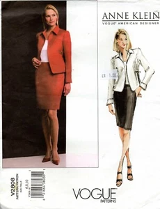 Vogue Designer Sewing Pattern V2808 Anne Klein Misses Jacket Skirt Size 6-10 - Picture 1 of 2
