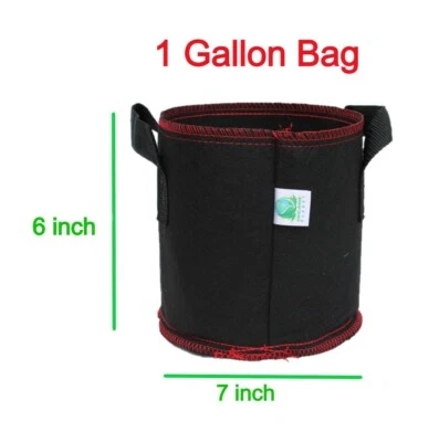 Bolsas de cultivo de 1 galón con asas paquete de 5 macetas de tela premium de alta resistencia  Foto 1 de 4
