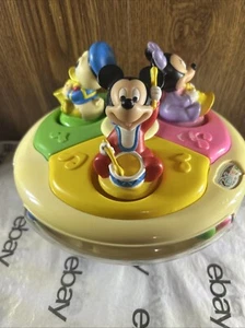 Vintage Disney Musical Mickey Mouse Roly Poly Top Minnie Donald WORKS - Picture 1 of 10