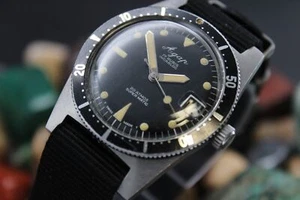 Vintage AGAP Automatic 17 Jewel Super Matic 20 ATM Stainless Steel Diver Watch - Picture 1 of 6