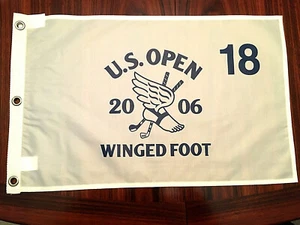 2006 U.S. US Open Golf Pin Flag Ogilvy Wins Winged Foot PGA NWT Rare Tiger Mint - Picture 1 of 5
