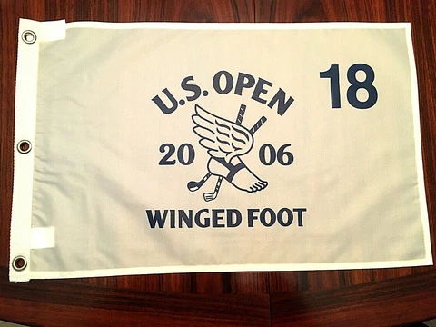 2006 U.S. US Open Golf Pin Flag Ogilvy Wins Winged Foot PGA NWT Rare Tiger Mint Cover