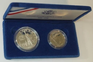 1886-1986 Mint Statue of Liberty Proof Coins Silver & Half Dollar Free Shipping - Picture 1 of 3