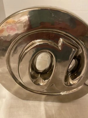 Urban Trends Collection Ceramic Symbol sculpture in Polished chrome finish - Image 1 of 4