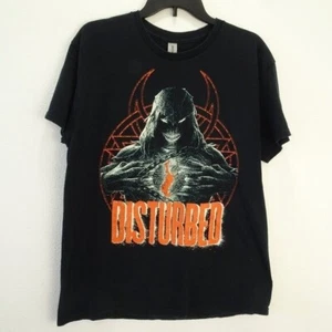 T-Shirt Uomo Disturbed Large Nera 2023 Riprendi la Tua Vita Tour Band Tee - Foto 1 di 5