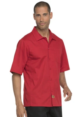 NWT DICKIES COOL BREEZE SHORT SLEEVE CHEF SHIRT UNISEX RED DC61 - Image 1 of 2