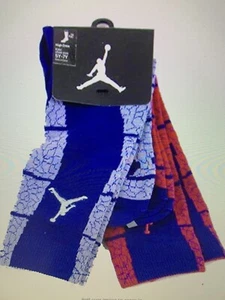 Nike Jordan Retro Elephant Print High Crew Socks Boys Size 10C - 3Y Red/Purple - Picture 1 of 4