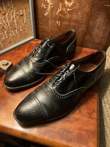 Allen Edmonds Stratton Size 10 D Black Oxfords - Picture 1 of 8