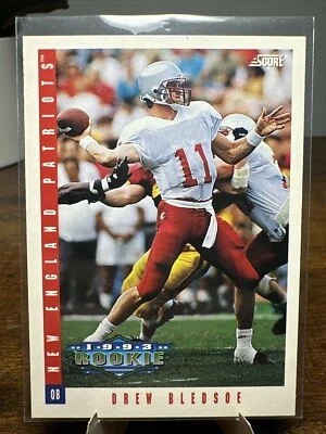 1993 Score Rookie #308 Drew Bledsoe New England Patriots Football Card - Image 1 of 2