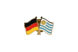 Deutschland - Uruguay Flaggen Pin Fahnen Pins Fahnenpin Flaggenpin Anstecker - Bild 1 von 1