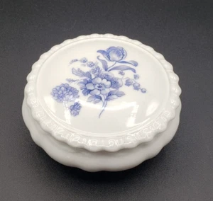 Coalport England Divinity blau Fine Bone China Schmuckschatulle + Deckel 3,75" - Bild 1 von 9