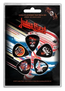 JUDAS PRIEST CLASSIC LOGOS PLECTRUM PACK OFFIZIELL LIZENZIERT - Bild 1 von 6