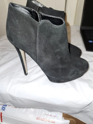 Botines Aldo Gamuza Tacones Altos para Mujer EE. UU. 6 Negro Cremallera Stilleto Foto 1 de 4