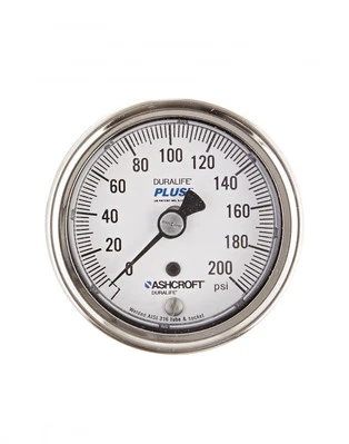 ASHCROFT 35-1009-SW-02B-200# TYPE 1009 DURALIFE 1009SW Pressure Gauge 0-200 PSI - Image 1 of 4