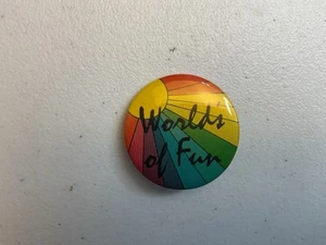 World’s Of Fun Kansas City MO Button Pinback - Picture 1 of 3