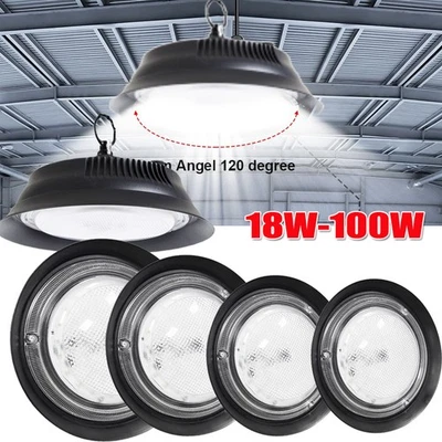 Iluminación de nave LED UFO industrial taller proyector High Bay luces de nave - Imagen 1 de 4